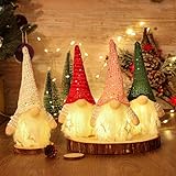 MTaoyac Weihnachten Deko Wichtel 4Set,Schwedischen Weihnachtsmann,Santa Tomte Gnom...