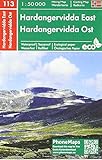 Hardangervidda Ost, Wander - Radkarte 1 : 50 000 (PhoneMaps Wander - Radkarte Norwegen)